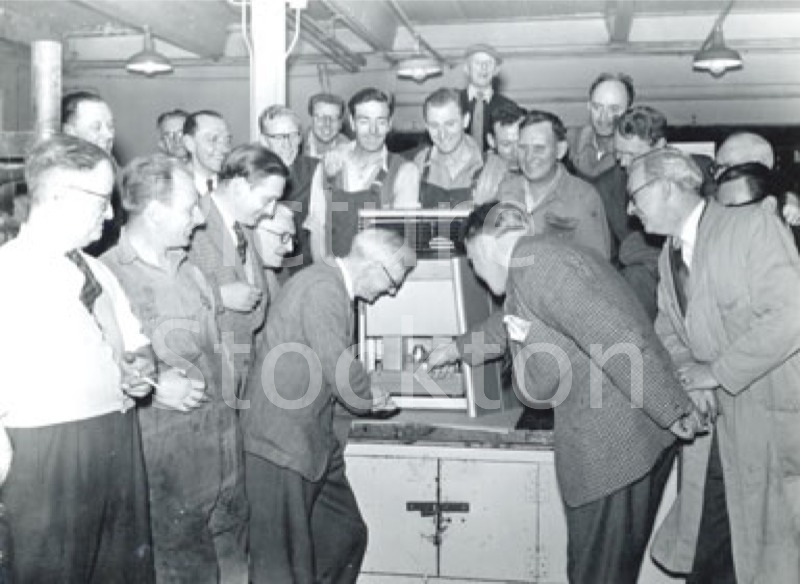 Retirement presentation. 1956 Picture Stockton Archive