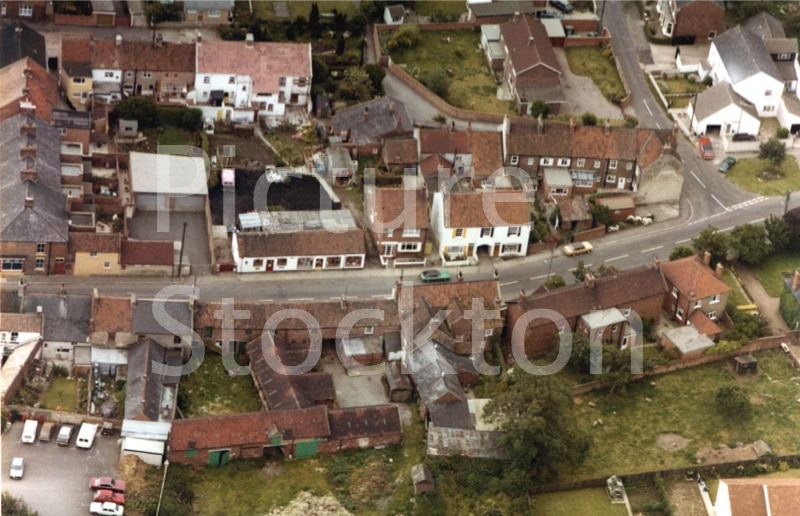 An aerial view of Wolviston High Street. 1980 Picture Stockton Archive