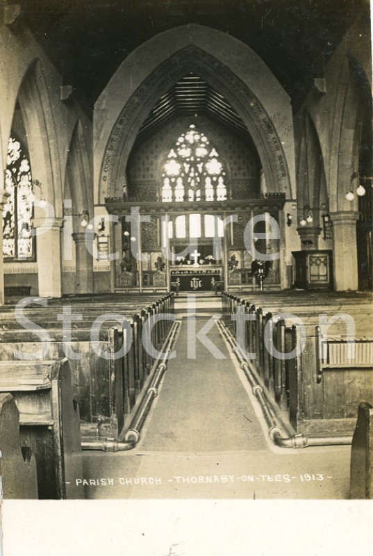 ThornabyonTees Parish Church. 1913 Picture Stockton Archive